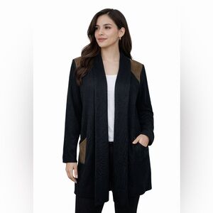 ANGEL Handmade Ecuador (Navy) Open Front Cardigan - M